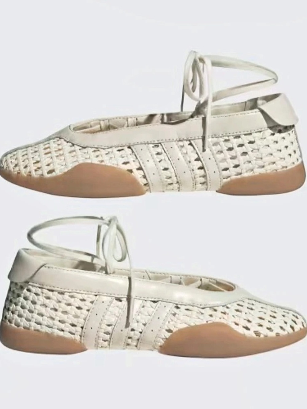 Adidas Taekwondo Mei Ballet Basketweave Cream White Sneakers